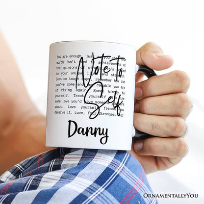 Note To Self Mental Health Personalized Mug, Motivational Definition Gift with Custom Name Personalized Ceramic Mug OrnamentallyYou