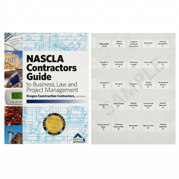 Oregon NASCLA Contractors Guide to Business, Law and Project Management, OR Construction Contractors 2nd Edition