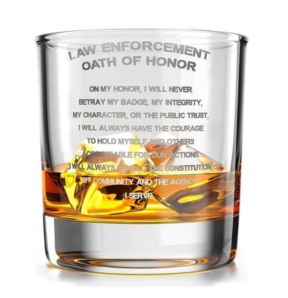 Police Officer Oath of Honor - Whiskey Glass