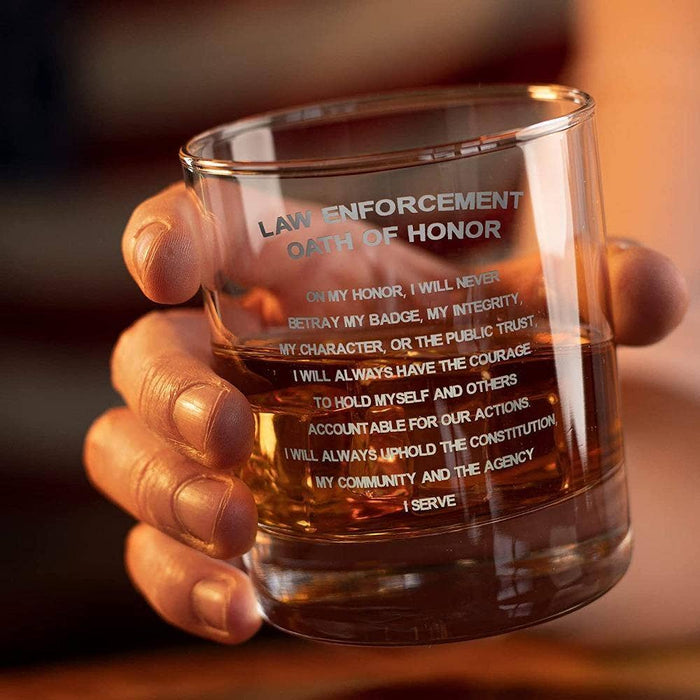 Police Officer Oath of Honor - Whiskey Glass