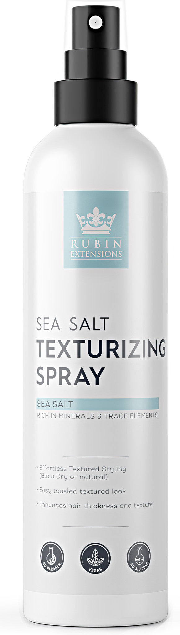 Premium Sea Salt Spray - Strong Hold & Natural Shine, Vegan, No Silicone & Parabens, 200 ml