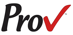 ProV logo with black text and a red checkmark on white background for Miami-Dade General Contractor online course branding
