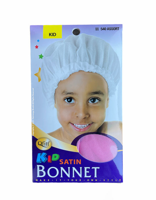 Qfitt Kids Satin Bonnet Sleep Cap - Assorted Colours