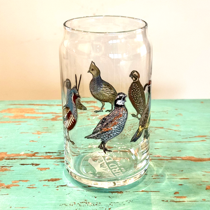 Quail Beer Can Glass