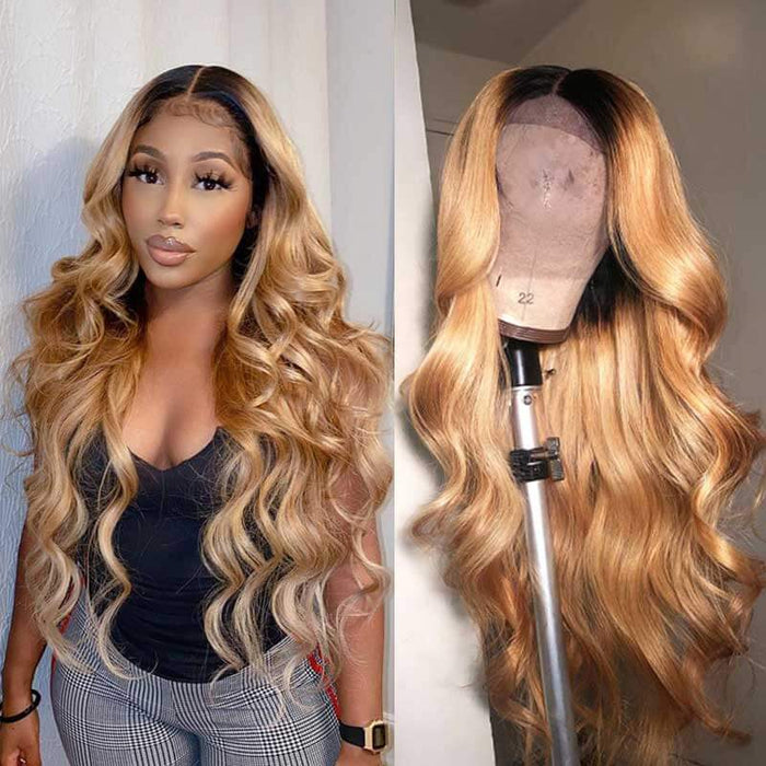 qvr wigs in 1b/27 ombre for a flawless, sun-kissed look.