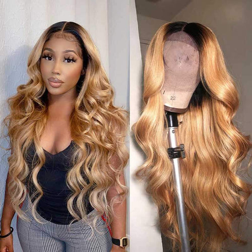 qvr wigs in 1b/27 ombre for a flawless, sun-kissed look.