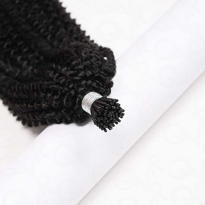 kinky curly i tip hair extensions for afro-textured hair