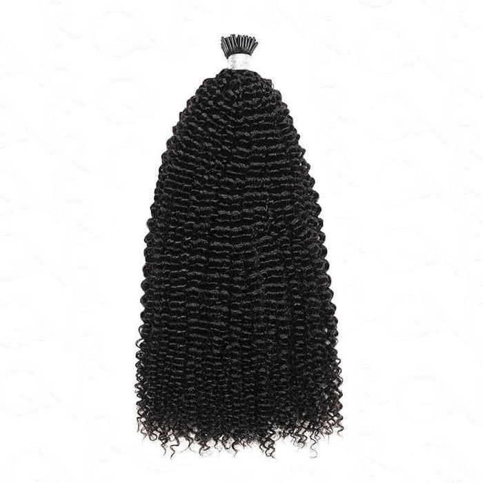 durable natural black i tip hair extensions for long wear