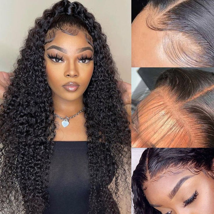 qvr hd lace wigs curly glueless human hair wig for black women