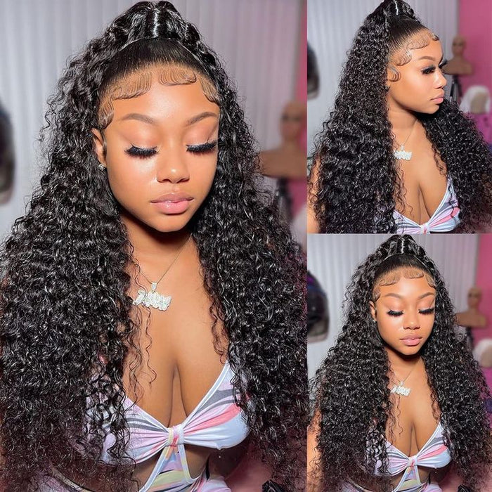hd lace wigs human hair pre-plucked curly wig for everyday wear
