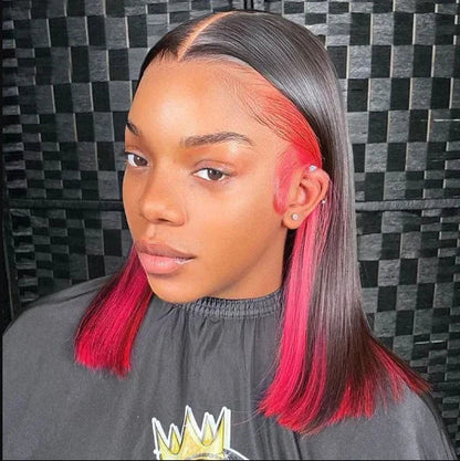 13x4 transparent lace bob wear and go wig