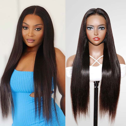 straight wear and go wig with HD lace closure