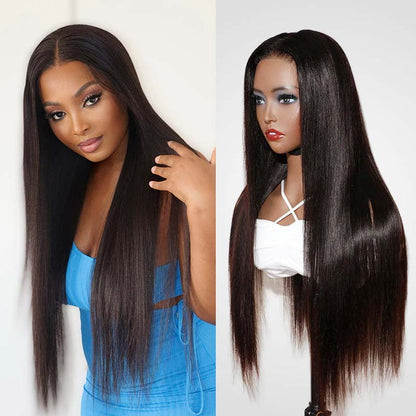 pre-cut 4x6 lace closure wear and go glueless wig