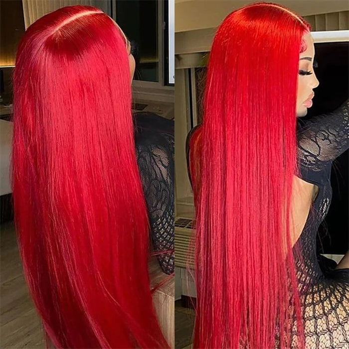 qvr wigs colored straight 13x4 lace front wig