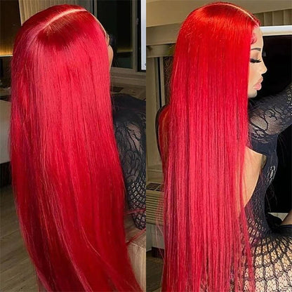 qvr wigs colored straight 13x4 lace front wig