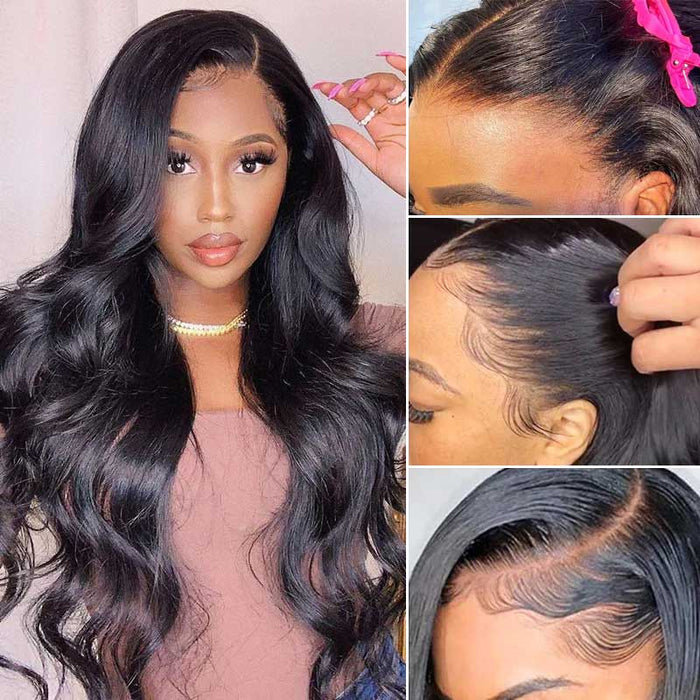 qvr hd lace wigs human hair body wave with undetectable 5x5 lace closure