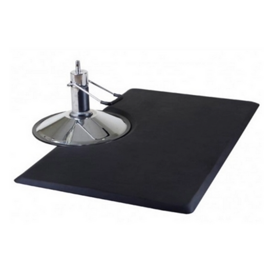 Rectangular 1" Thick Anti-Fatigue Beauty Salon Floor Mat (Circle Cutout)