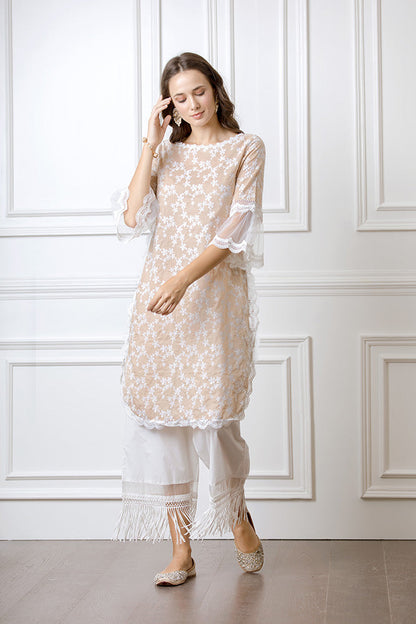 Rosella Beige Kurta Set