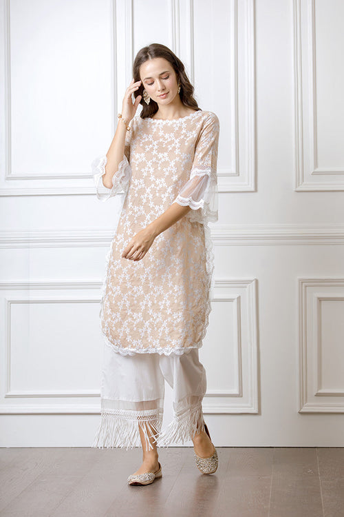 Rosella Beige Kurta Set