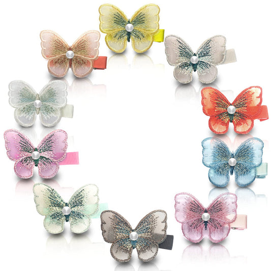 Sanas colorful butterfly fabric hair pin for girls – cute kids hair accessories