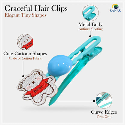SANAS cute floral hair clips for girls