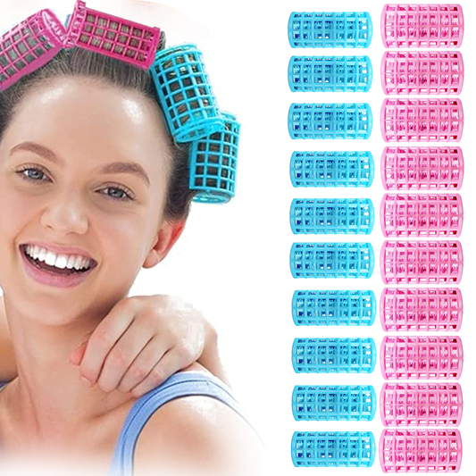 Self grip hair rollers for volume
