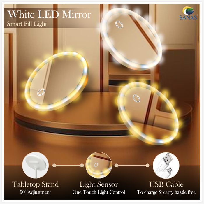 USB powered makeup mirror
