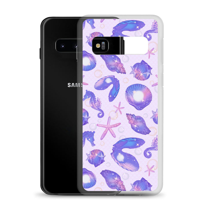 Protect your phone with the stylish Sea Princess Samsung® Clear Case featuring seashells and sparkling designs.