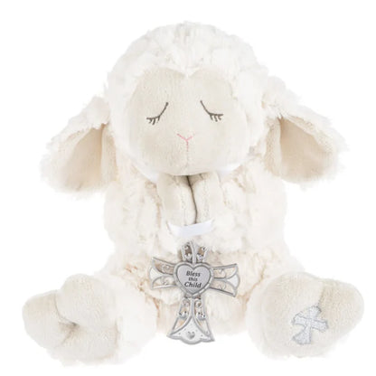 Serenity Lamb with Cross Ornament