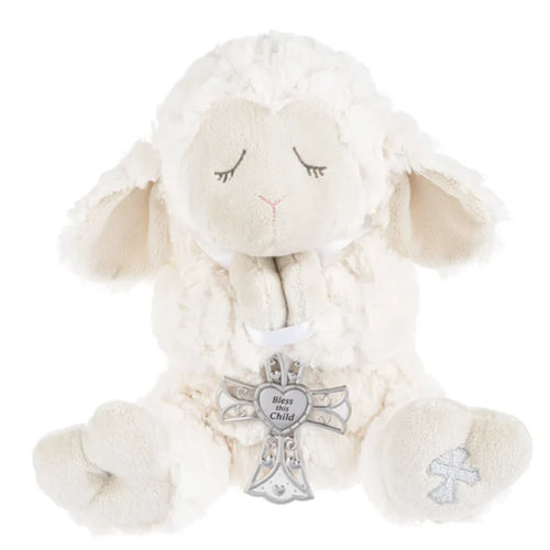 Serenity Lamb with Cross Ornament