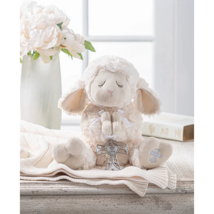 Serenity Lamb with Cross Ornament