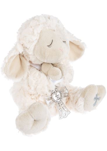 Serenity Lamb with Cross Ornament