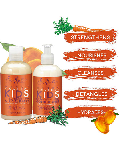 SHEA MOISTURE KIDS MANGO & CARROT EXTRA-NOURISHING SHAMPOO 8oz