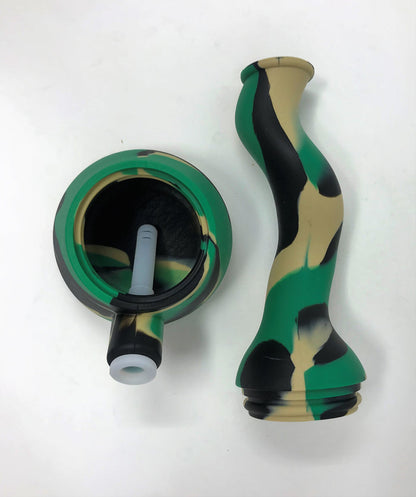 Silicone Detachable Unbreakable Zong 10" Bong 14mm Herb Bowl