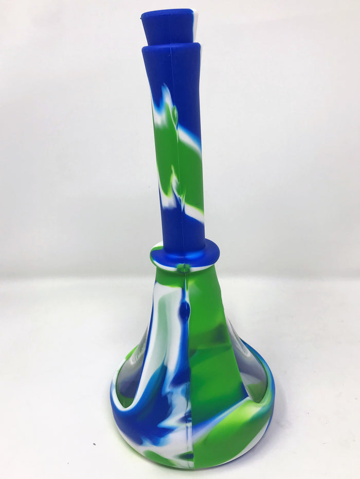 Silicone & Glass 10" Beaker Hybrid Bong Quartz Banger Tool Silicone Cont. Bowl