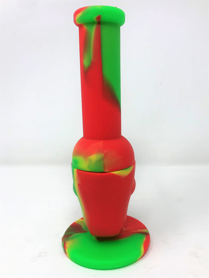 Silicone Skull Detachable Best 8" Water Pipe Bong 14mm Bowl