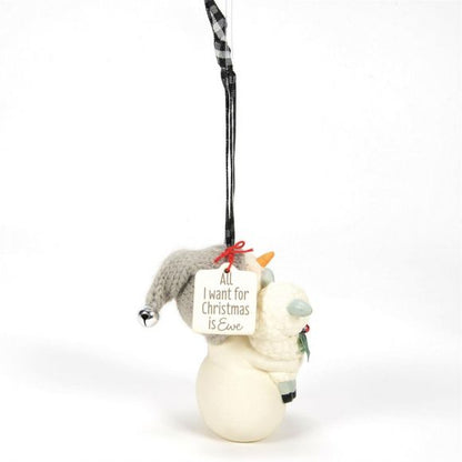 SnowPinions All I want for Christmas Ornament