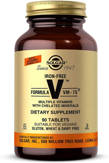 SOLGAR VM FORMULA 75 IRON FREE