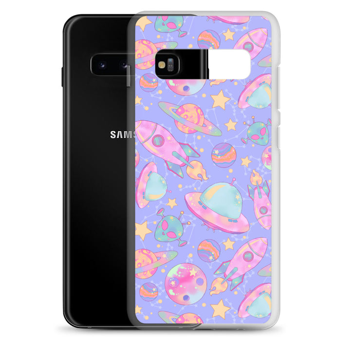 Protect your phone in style with the Space Samsung® Clear Case featuring a vibrant space print design.
