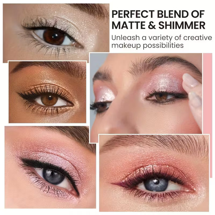✨🌈 Sparkling 9-Color Eyeshadow Palette – Matte & Shimmer Magic 🌈✨