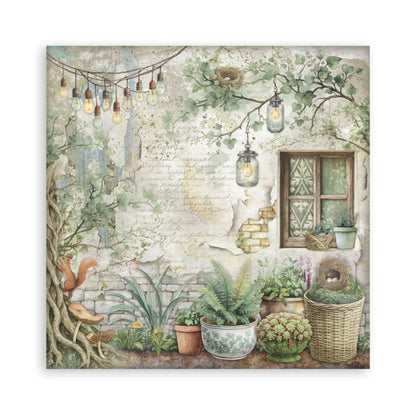 Stamperia - 12X12 Paper Pad - Herbarium Silvae. 10 sheets. Available at Embellish Away located in Bowmanville Ontario Canada.