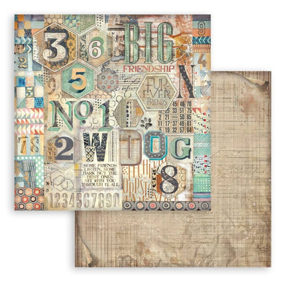 Stamperia - 8X8 Backgrounds Paper Pad - Furry Friends. Includes 10 Double Sided Sheets. Available at Embellish Away located in Bowmanville Ontario Canada.