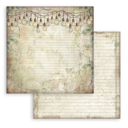 Stamperia - Backgrounds Double-Sided Paper Pad 12"X12" - 10/Pkg - Herbarium Silvae. Available at embellish Away located in Bowmanville Ontario Canada.