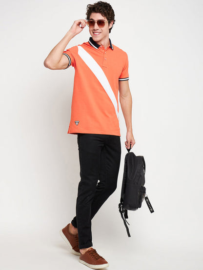 Statement Polo Salmon Cut n Sew Tee