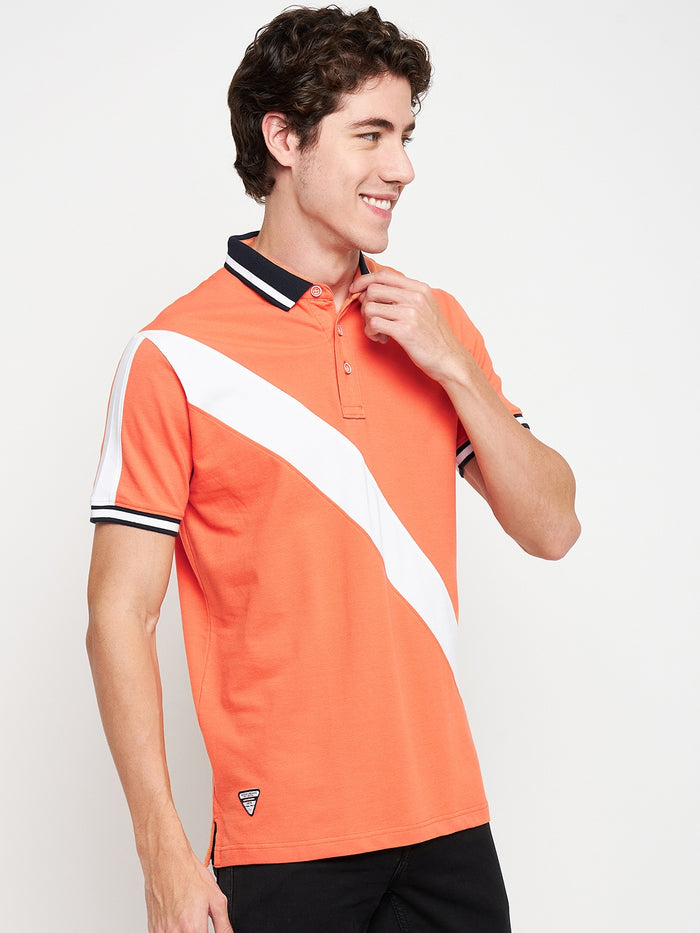 Statement Polo Salmon Cut n Sew Tee