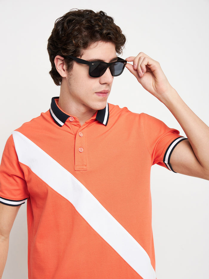 Statement Polo Salmon Cut n Sew Tee