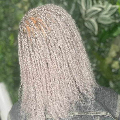 grey afro kinky bulk hair for dreadlocks