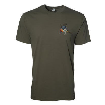 Black Lab with a Pheasant / Olive Drab / XS