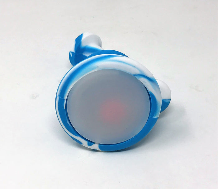 Thick Silicone Unbreakable Detachable 5" Rig Shower Perc. 14mm Male Slide Bowl