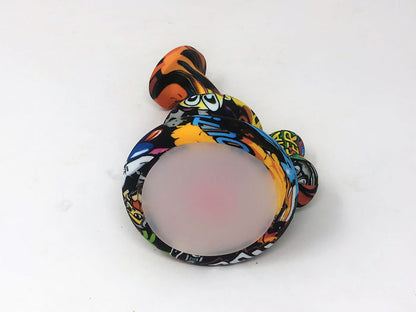 Thick Silicone Unbreakable Detachable 5" Rig Shower Perc. 14mm Male Slide Bowl